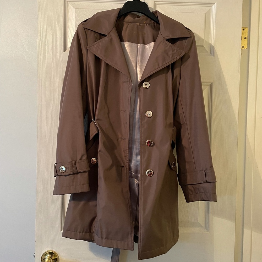 Women’s Calvin Klein rain coat trench coat - Size L petite large